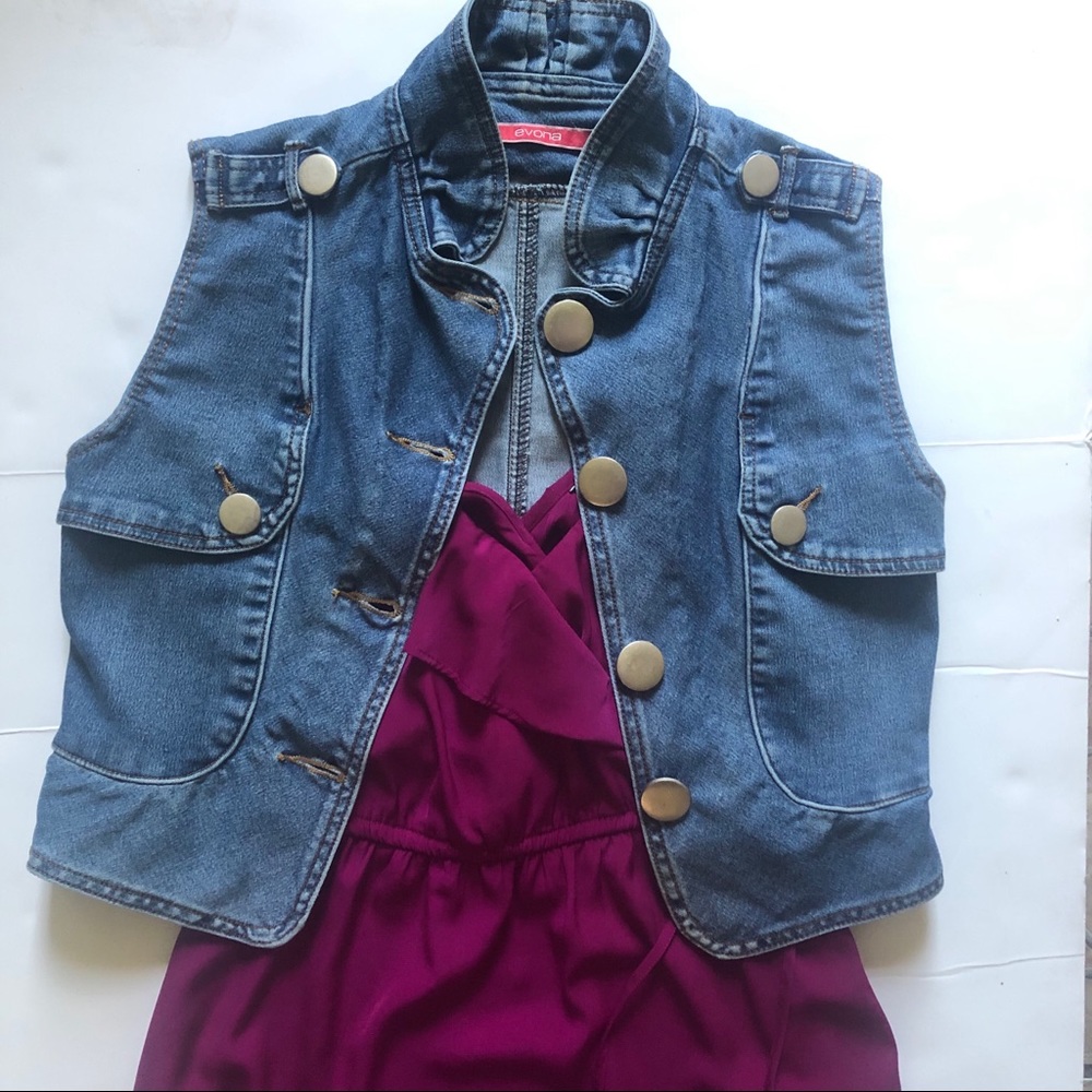 Vintage denim vest